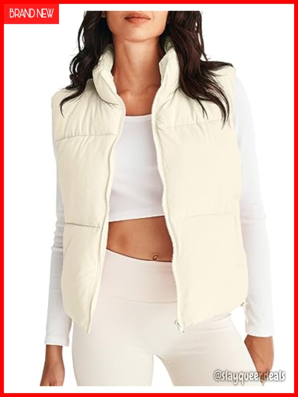 Women's Puffer Vest Quilted Sleeveless Zip Up Winter Coat
